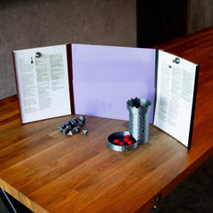 MeepleMounts Tabletop 3-Part Slot-In Magnetic RPG Dungeon Master Screen