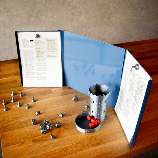 MeepleMounts Tabletop 3-Part Slot-In Magnetic RPG Dungeon Master Screen