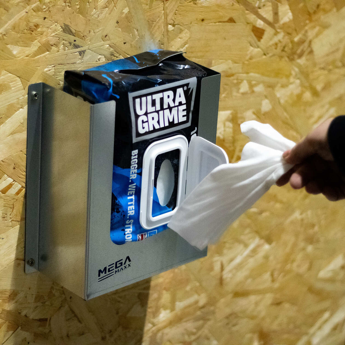 MegaMaxx UK™ Wall Mounted XXL Heavy-Duty Cleaning Wipes Holder