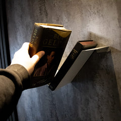 Okunaii™ Chapter Wall Mount Floating V-Shaped Book Shelf