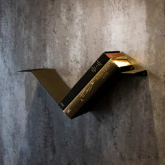 Okunaii™ Chapter Wall Mount Floating V-Shaped Book Shelf