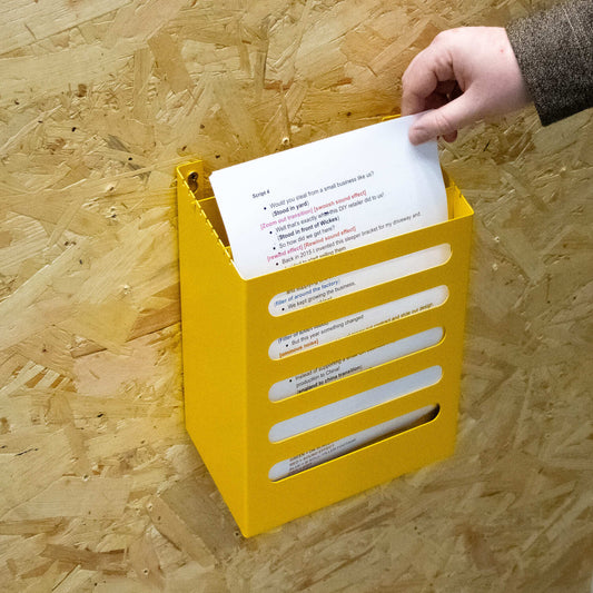 MegaMaxx UK™ Wall Mount A4 Paper & File Holder with Divider Slots