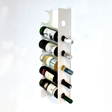Open Sided Wall Mount Wine Rack (6 Bottle) - Indoor Outdoors