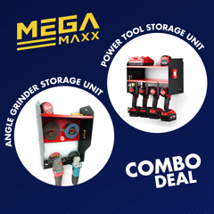 MegaMaxx UK™ Combo Deal - Power Tool Storage Unit + Angle Grinder Storage Unit