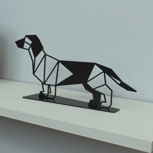Okunaii™ Geometric Metal Dachshund Sausage Dog Ornament