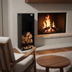 Volcann™ Indoor Log Storage with Double Shelf