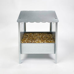 Small Chicken & Poultry Galvanised Feeder with Roof