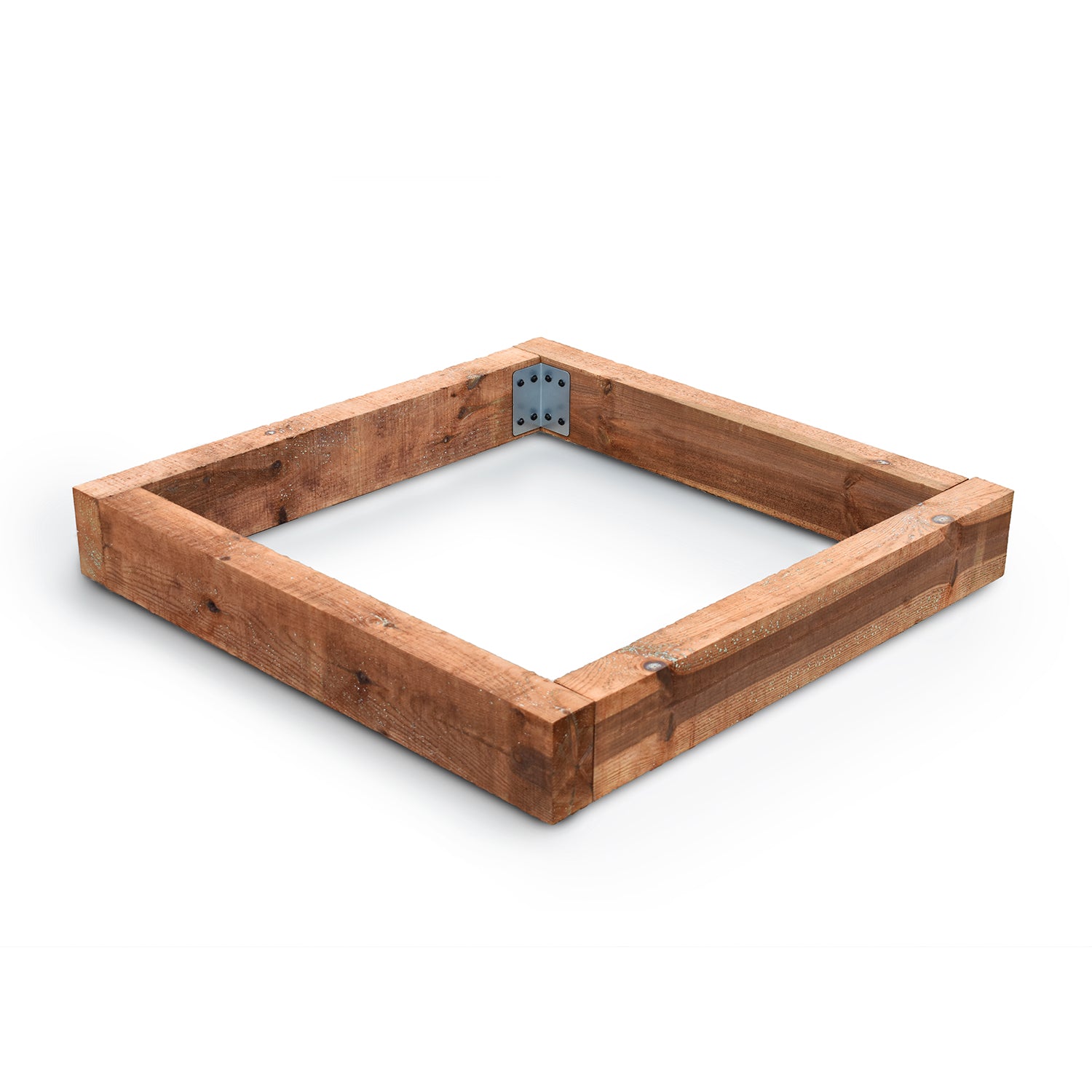 1-Tier Planter made with Railway Sleepers on a white background.