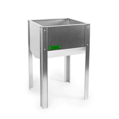 Bellamy Galvanised Steel Trough Standing Planter with Legs (2 Sizes Available) - Indoor Outdoors