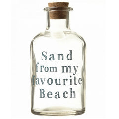 Glass Bottle with Cork "Sand From My Favourite Beach"