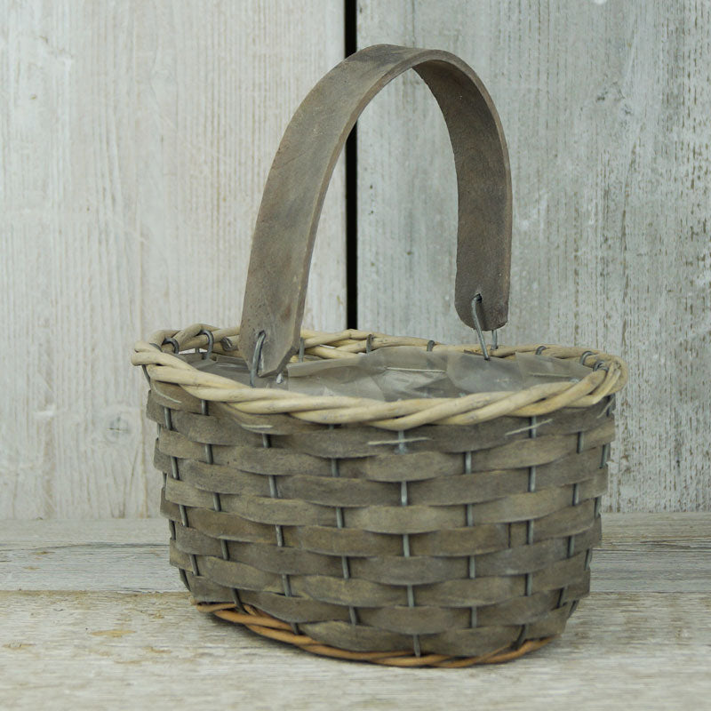 Small Hand Basket Perfect for Dried Flowers or Collecting Eggs - Indoor Outdoors