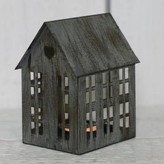 Distressed Metal House Tealight Holder (3 Sizes Available)