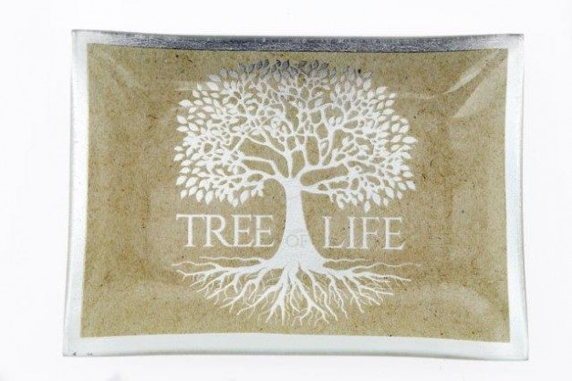 Tree of Life Glass Trinket Dish - Indoor Outdoors