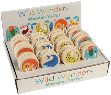 Kids Wild Wonders Wooden Assorted Yo-Yos - Indoor Outdoors