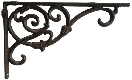 Decorative Spiral Hanging Basket Bracket Cast Iron - Indoor Outdoors