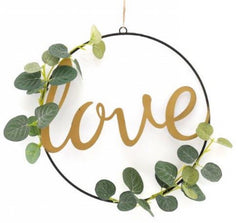 Love Eucalyptus Metal Loop Wreath - Indoor Outdoors
