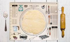 Bake It Better Worktop Saver with Measurement Charts with pastry, spoon and rolling pin