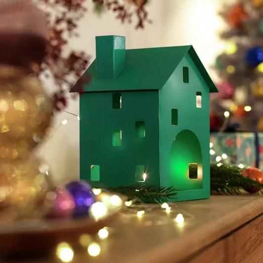 Large Bright House Tea Light Candle Holder - Indoor Outdoors