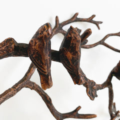 Fergus McArthur Wall Mount Birds on Branch Bronze Effect Sculpture