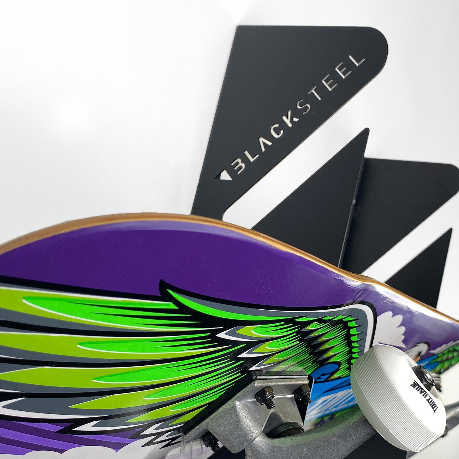 BlackSteel™ Dual Wall Mount Skateboard Rack Brackets