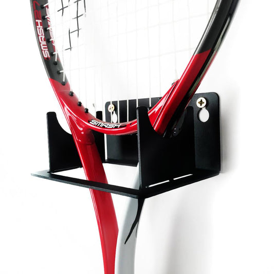 BlackSteel™ Tennis Racket Holder | Indoor Outdoors