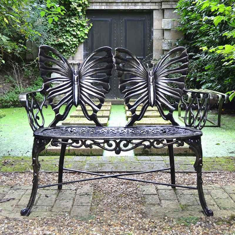 Bronze Effect Aluminium Butterfly Garden Bench