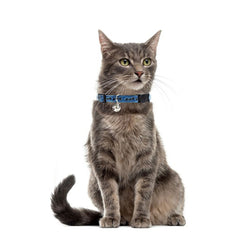 Reflective Cat Collars with Fishbone Pattern & Bell