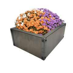 Custom Rectangular Rustic Steel Raised Flower Bed & Planter | Indoor Outdoors