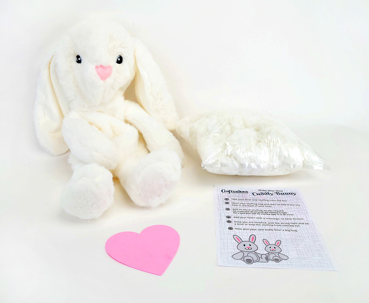 Craftsadora Make Your Own Cuddly Bunny Kit - Indoor Outdoors