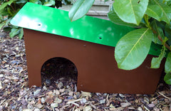 Hedgehog House Covered By Leaves