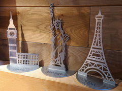 Iconic Cities World Ornament Collection (Paris, New York, London) - Indoor Outdoors