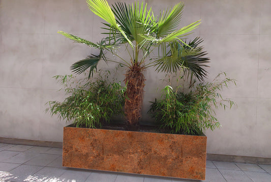Bellamy Commercial Grade Rustic Steel Planter Troughs (3 Sizes Available)