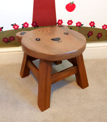 Footstool with Happy Bear Design