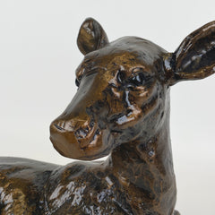 Fergus McArthur Grazing Fawn Bronze Effect Sculpture