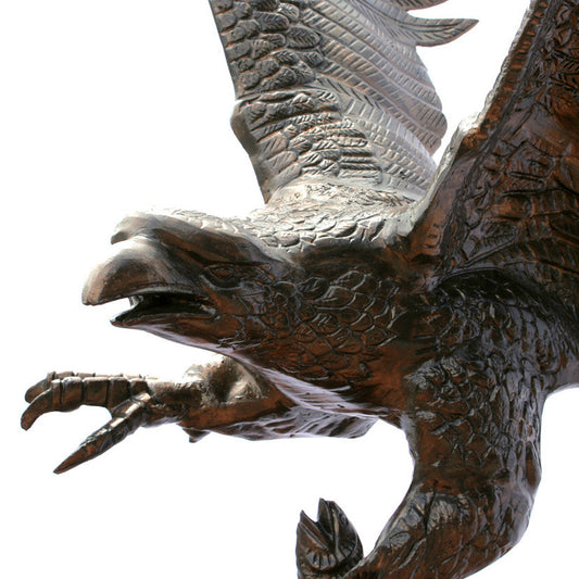 Facial Detailing of Bronze Eagle Statue by Fergus McArthur