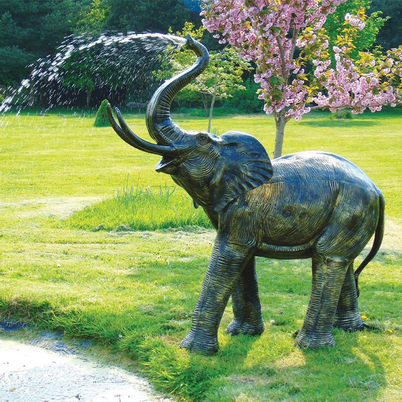 Bronze Elephant Water Feature Bronze Effect Finish