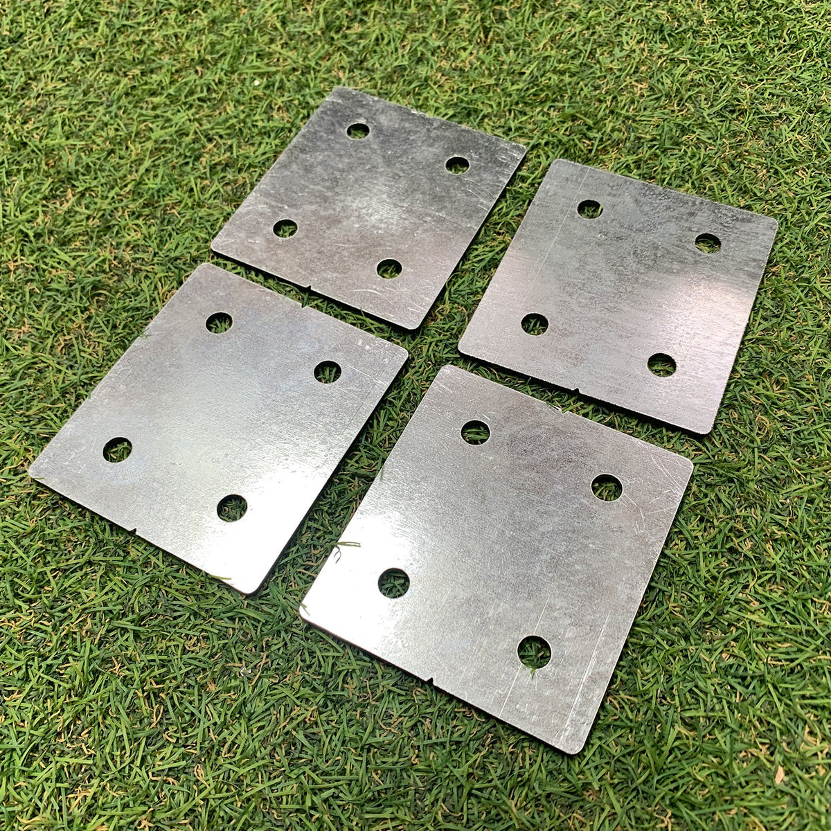 Extra Strong Flat Galvanised Steel Square Bracket - Indoor Outdoors