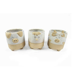 Farmyard Animal Ceramic Planters (3 Styles Available) | Indoor Outdoors