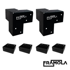 Framola™ Attached 1 Bay Pergola Construction Bracket Kit "A" | Indoor Outdoors