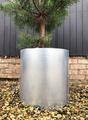 Galvanised Steel Circular Planter - Indoor Outdoors