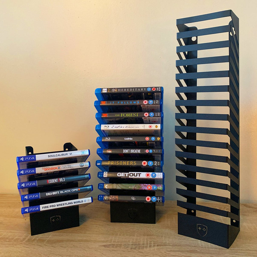 Games Storage Tower Rack | Wall Mount | PS4, Xbox One, BluRay