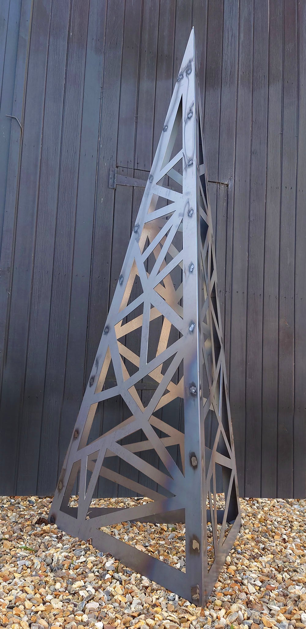 Giant Triangular Obelisk Sculpture Garden Feature - Indoor Outdoors
