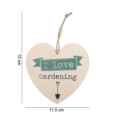 Love Gardening Hanging Heart Sign - Indoor Outdoors