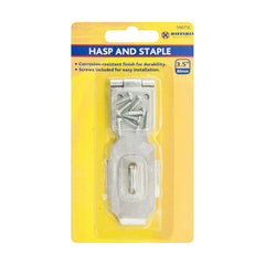 Security Hasp and Staple Lock (2 Sizes Available) - Indoor Outdoors