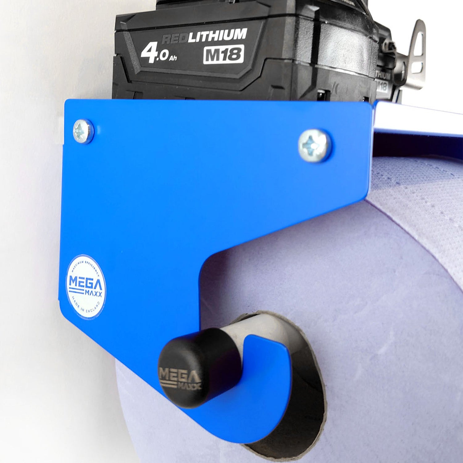 MegaMaxx UK™ Blue Roll Holder & Dispenser with Shelf