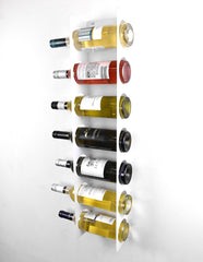 Wall Mount Wine Rack - 7 Bottle Capacity - White