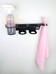 3-Slot White Cleaning Station in Black