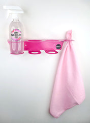3-Slot White Cleaning Station in Pink