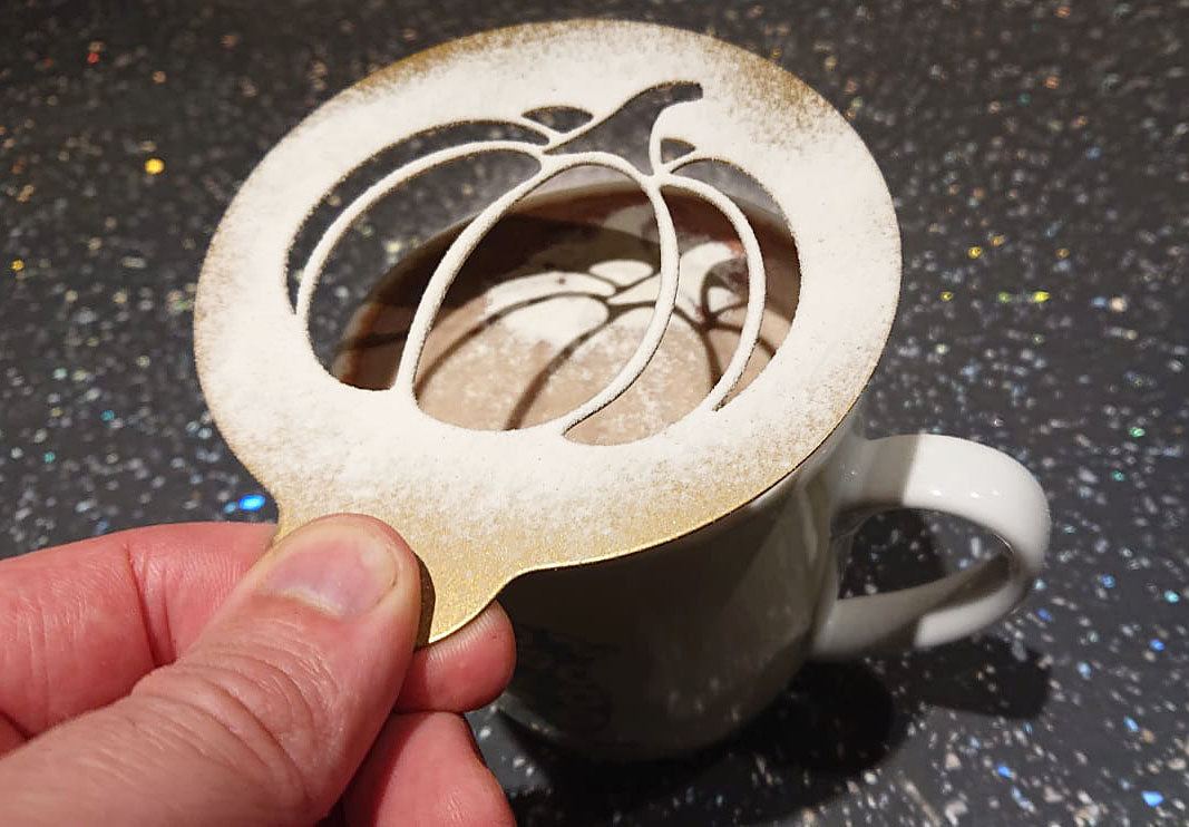 Coffee Stencil Closeup