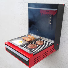 Volcann™ Pyro Fold Out Wall Mount BBQ with Modular Grilltops